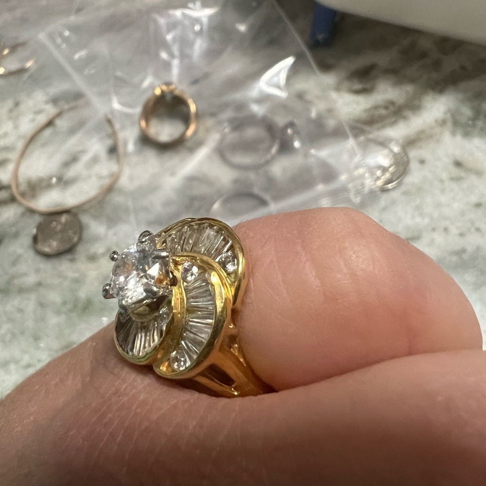 Elegant Windmill Baguette Ring